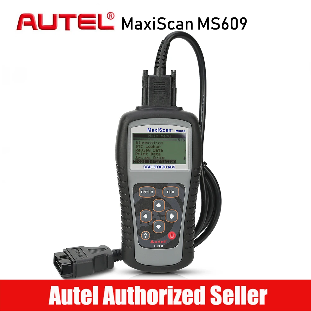 Autel MS609 OBDII сканер считыватель кодов автомобиля полный OBD2 функции DTC определения ABS