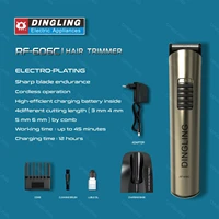 dingling rf 606c professional sharpe blade electric hair clipper rechargeable cordless hair trimmer for men and kid