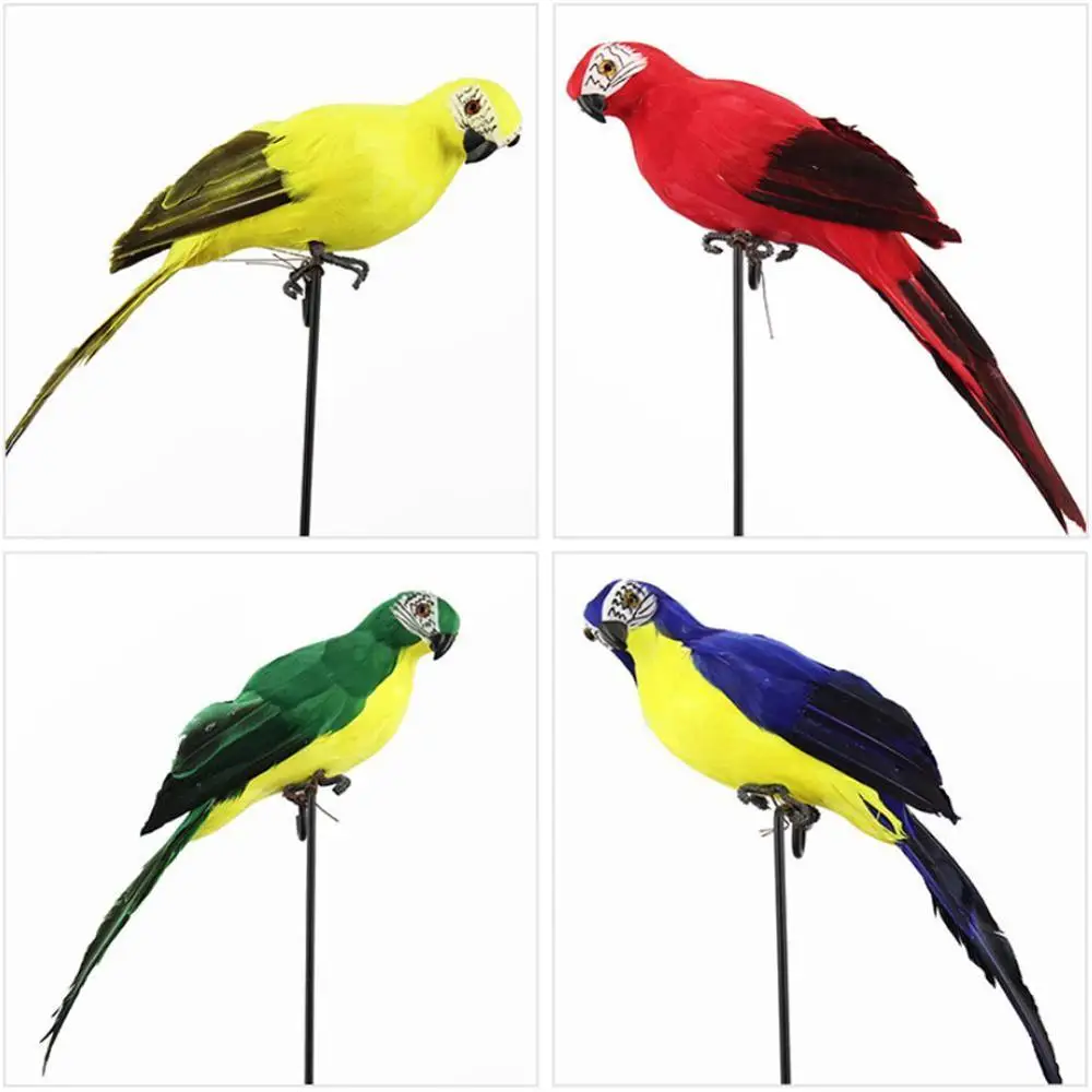 25/35 см имитация попугая Творческий перо газон Фигурка Животного сад миниатюрный