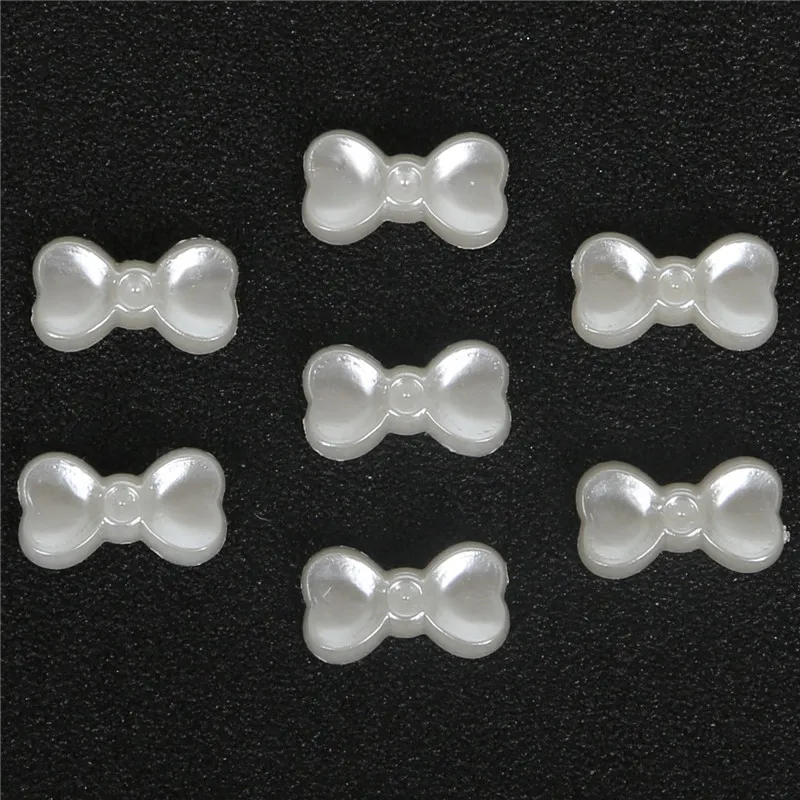 300шт/пакет Бабочка Плоская Закрепка Кабошон Имитация Пластиковая Жемчужина ABS для Ювелирных Изделий, Ремесел, Украшения Для Дома и Телефона