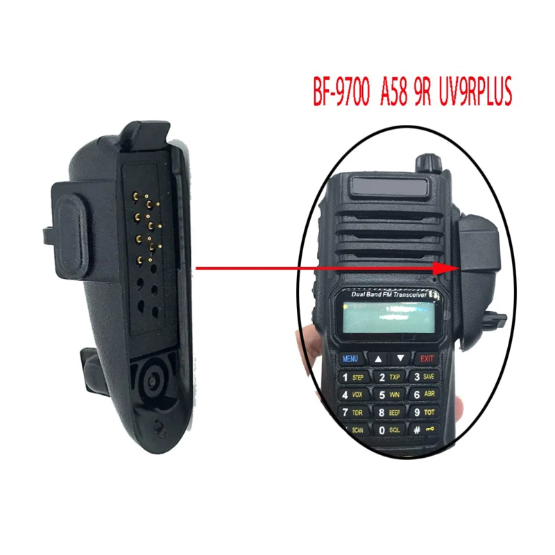 

Walkie Talkie Audio Adapter Plastic+Metal For Baofeng BF-9700 BF-UV9R GT-3WP