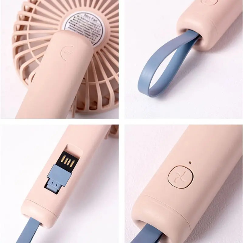 

Mini Desk Fan Portable Mobile Holder Fans Handheld Outdoor USB Fan Small Desktop Office Rechargeable