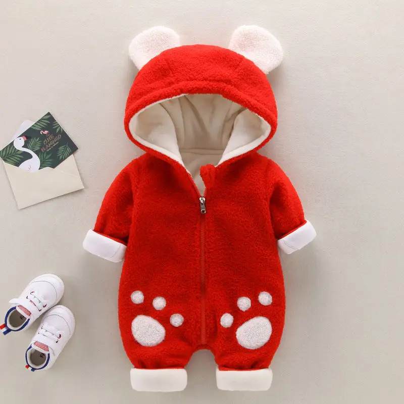 Детская одежда для тела теплая зимняя малышей ползает от 0 до 3 месяцев мальчиков