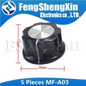 5 шт. шляпа MF-A03 Ручка потенциометра WH118WX050 бакелитовая ручкамедный сердечник с внутренним отверстием 6 мм