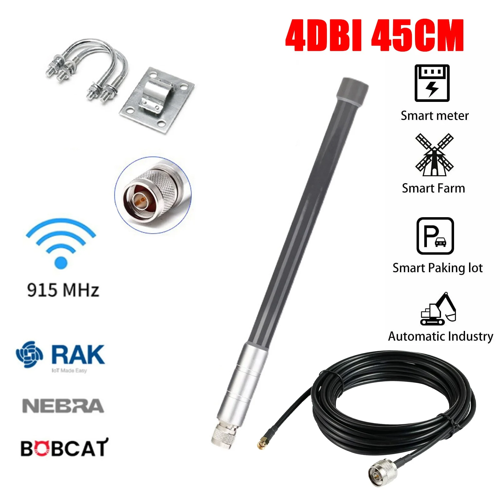 

4dBi Helium Hotspot Miner Outdoor 915mhz LoRa антенна для RAK Nebra Bobcat 45 см