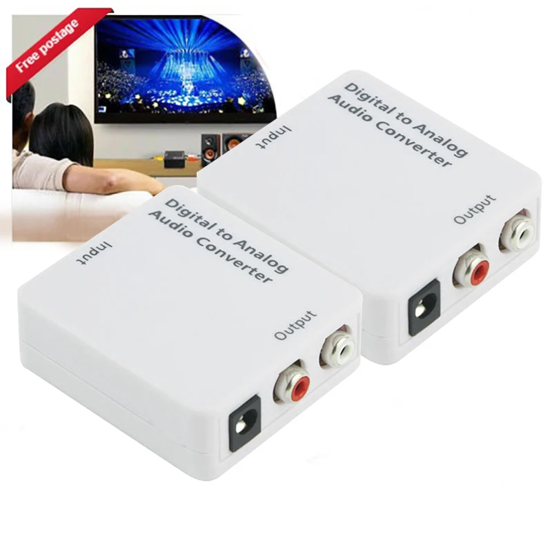 Digital Analog Audio Converter Optical Coaxial To Stereo L/R Rca 3.5 Mm Output Audio Adapter For HDTV DVD Convenient Practical