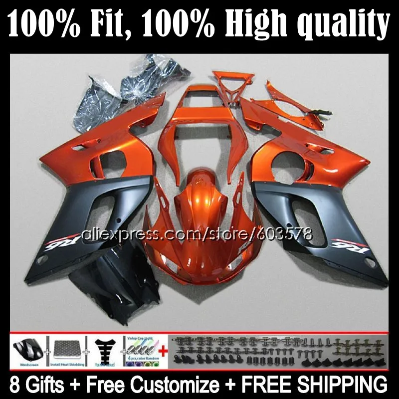 

Injection For YAMAHA YZF-R6 YZF R6 600 CC R 6 27CL.55 YZFR6 98 99 00 01 02 YZF600 1998 1999 2000 2001 2002 Fairing Orange black