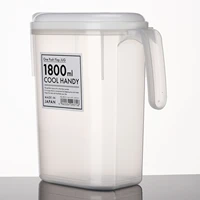 1800ml water pot bpa free plastic fridge door cold kettle reusable tumbler one push flap ice juice jug with handle drink tea pot