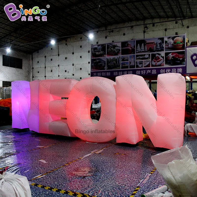 Оптовая продажа с фабрики 7 3x2 mH Надувное Освещение Логотип слово