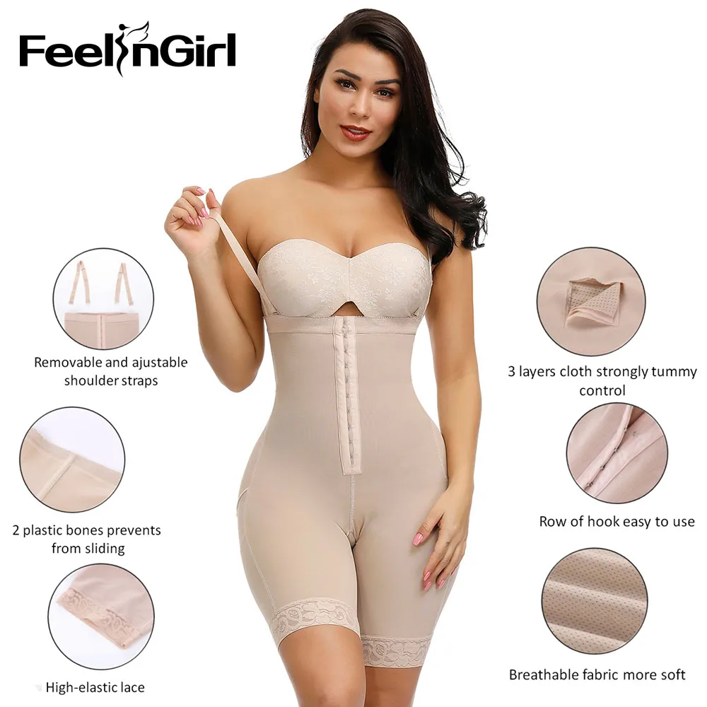 FeelinGirl, женское нижнее белье для похудения, Утягивающее нижнее белье, утягивающее белье с контролем живота, Корректирующее белье, подтягивающее бедра, Fajas