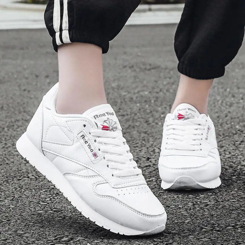 

2021 Fashion Men's Sneakers White Women And Men Shoes Platform Black Couple Flats Tenis Masculino Zapatillas Mujer Plus Size 50