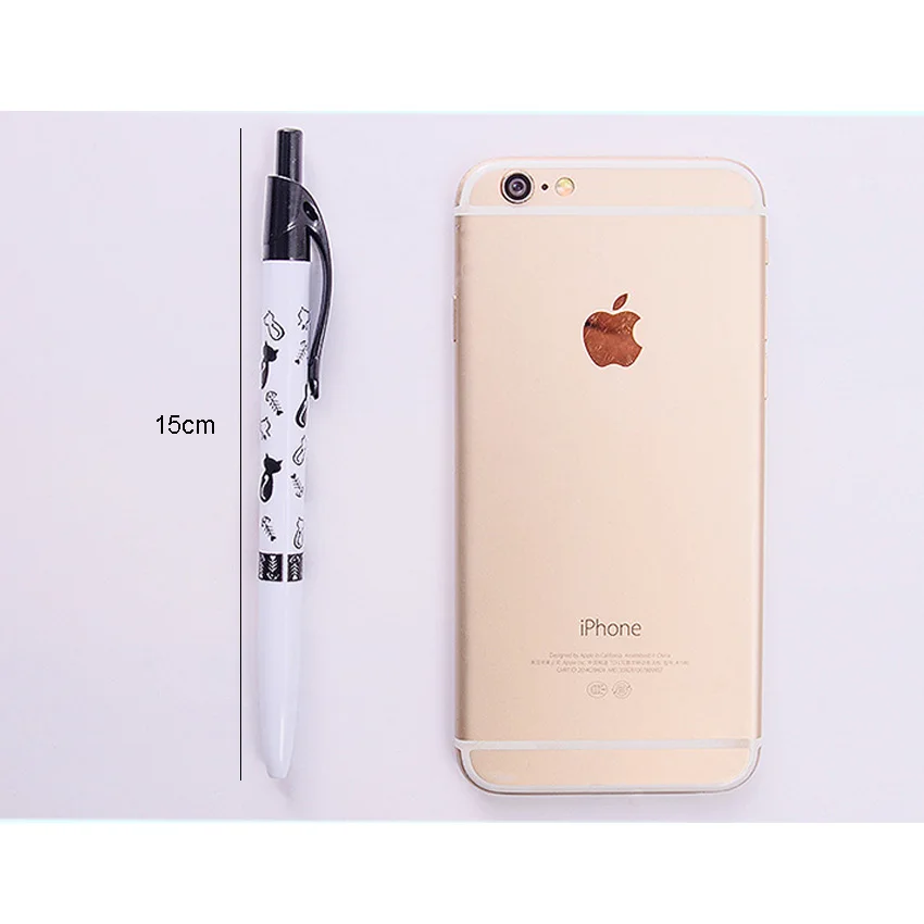 

free shipping 48pcs/lot New Fashion 0.5mm Cute And Cool White And Black Cat Student Stationery Office Suppiles Ballpoint Pen