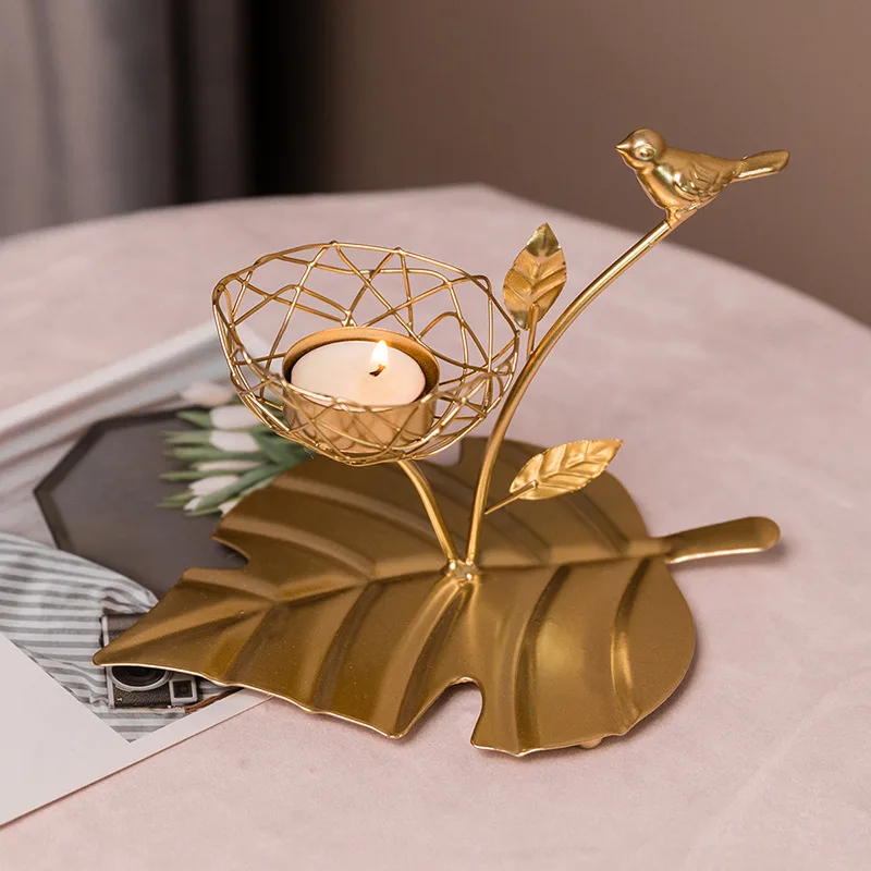 

Christmas Decor Candle Holder Tray Iron Gold Nordic Table Candle Holder Rustic Wedding Bougie Mariage Home Accessories DL60ZT