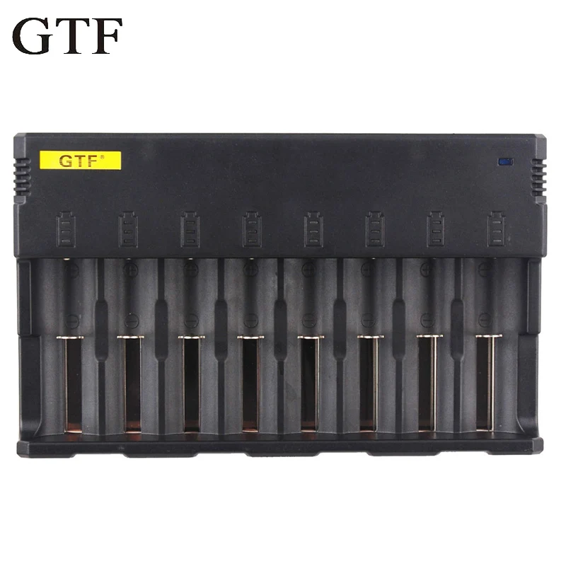 

Carregador de bateria lp gtf, bateria dupla, para modelos 26650, 22650, 18650, 18490, 17670, 17500, 16340 e 14500