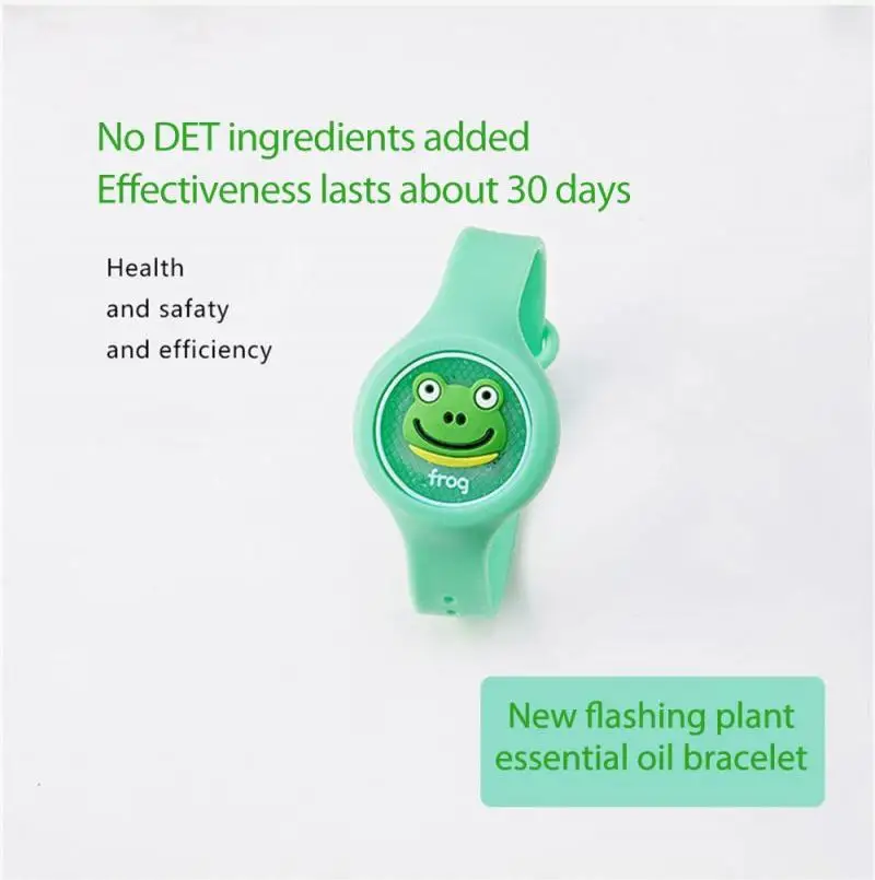 

New Cartoon Silicone Mosquito Repellent Watch Summer Children Insect Repellent Bracelet Lightweight Waterproof Band Bracelet