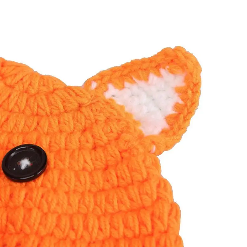 

Baby Photo Props Baby Girls Boys Knit Baby Outfits Costume Hat and Pants for 0-6 months baby(Fox)