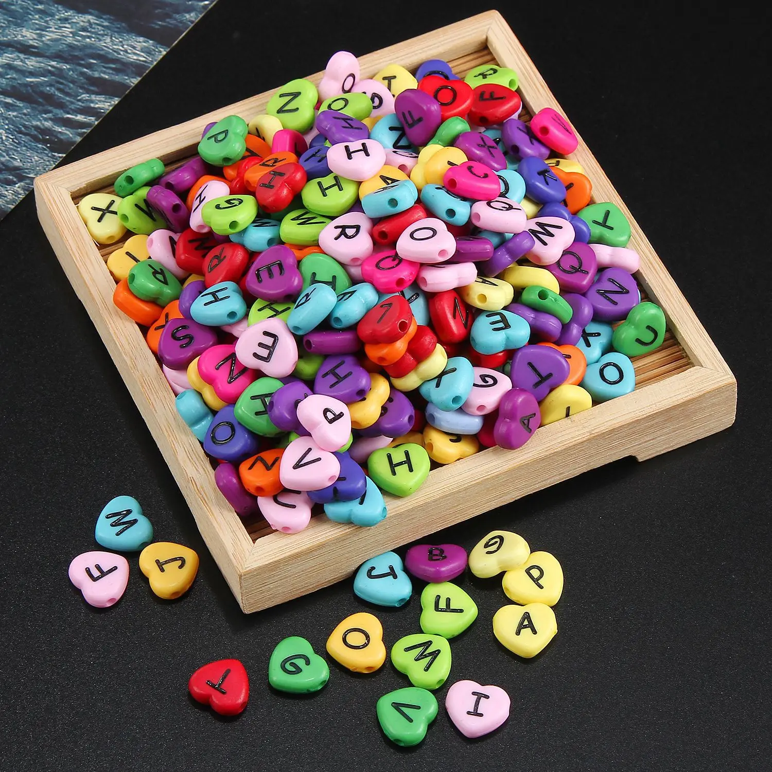 

11x5mm Mixed White Black Letter Acrylic Beads Round Flat Alphabet Loose Spacer Beads For Needlework Jewelry Making Diy Bracelets