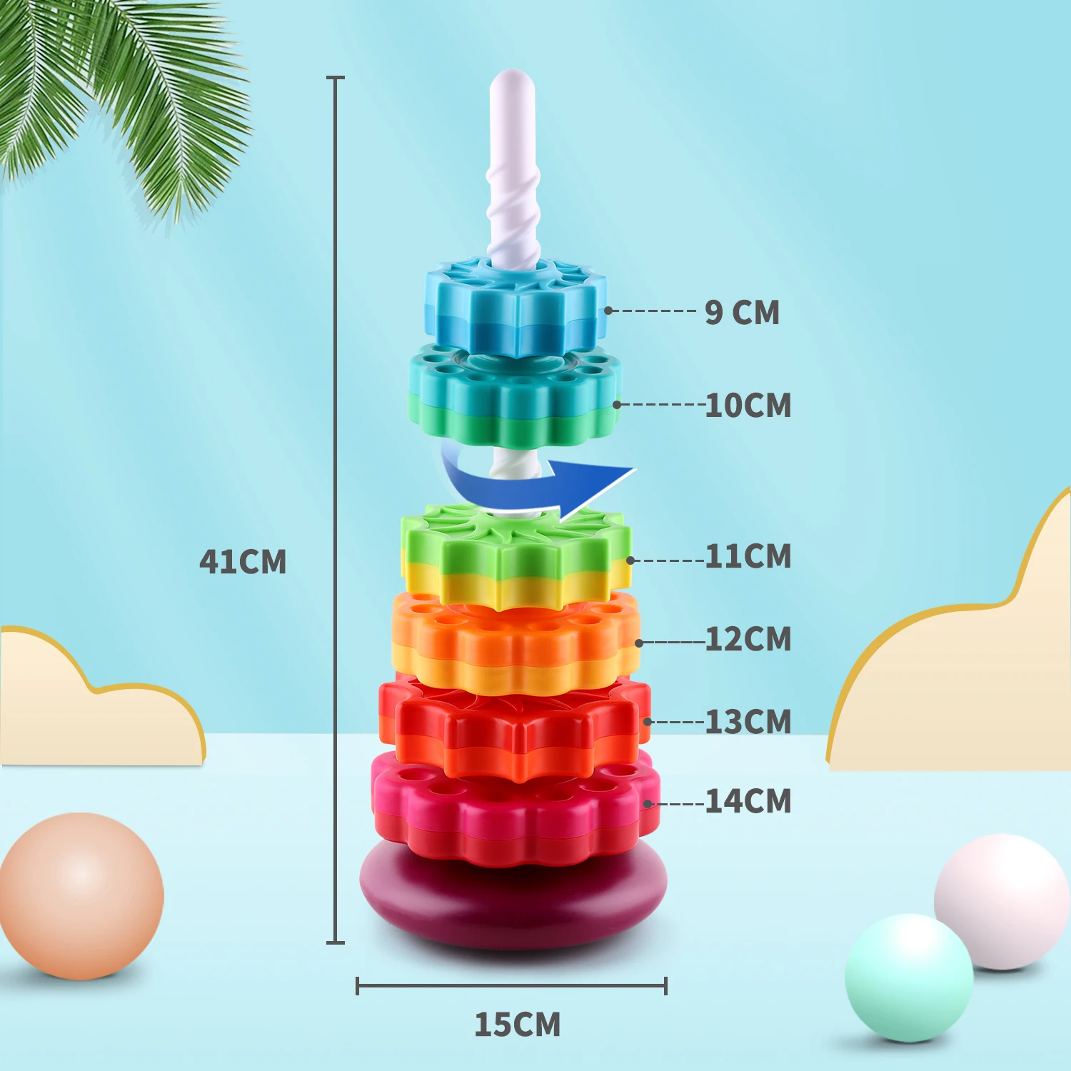 

Kids Stacking Toy Rainbow Tower, Stacking Games, Educational ToysStacking Blocks