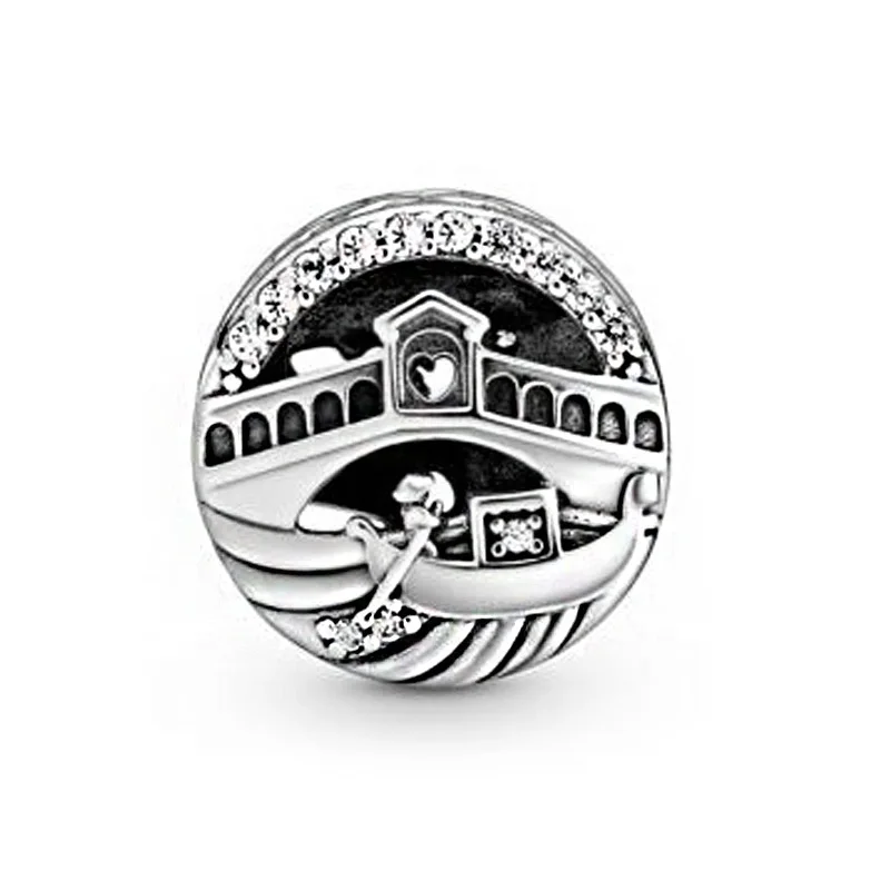 2020 новые летние 925 стерлингового серебра Венеции Риальто мост ажурные амулеты из