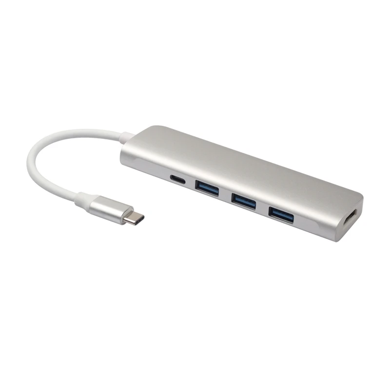 C Тип к HDMI 2 Быстрый USB 3 0 передачи данных Док-концентратор 5 в 1 USBC адаптер 4 видео