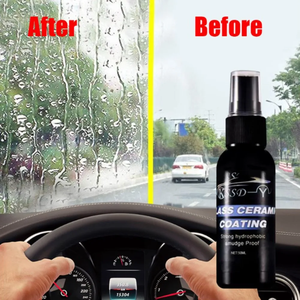 

30ML/50ML Glass Rainproof Agent Windshield Rear View Mirror Hydrophobicity Coating Long Lasting Car Care Remove Glass Oil Stain
