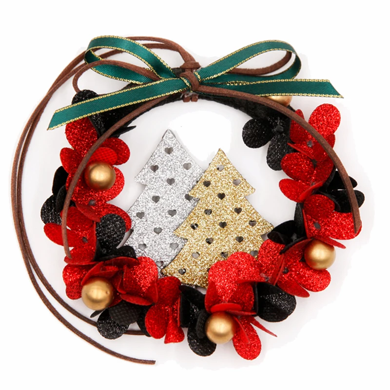 

2019 New Handmade Christmas Felt Festival Garland Pendant Cloth Flower Ornaments For Door Decor Xmas Gifts Felt DIY Craft Kit