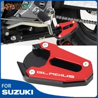 gladius sfv 650 motorcycle cnc kickstand foot side stand extension pad support plate accessories for suzuki gladius sfv650 2018