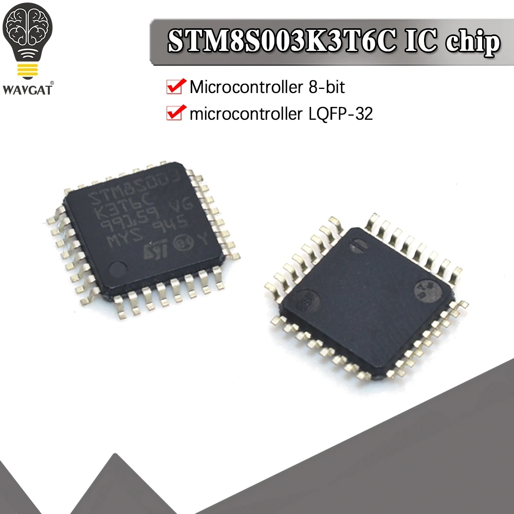 16 МГц STM8S 8 битный MCU STM8S003K3T STM8S003K3T6 STM8S003K3T6C QFP 32|Интегральные схемы| |