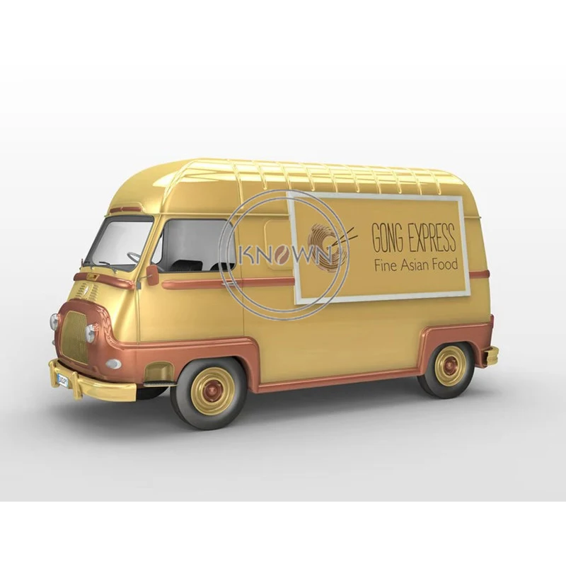 Новый дизайн быстрый Еда грузовик 4 колеса передвижной Кухня тележка для