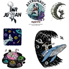 Астронавт для серфинга, теплопередача, виниловая одежда, наклейки на одежду, аксессуары, аппликация, украшение