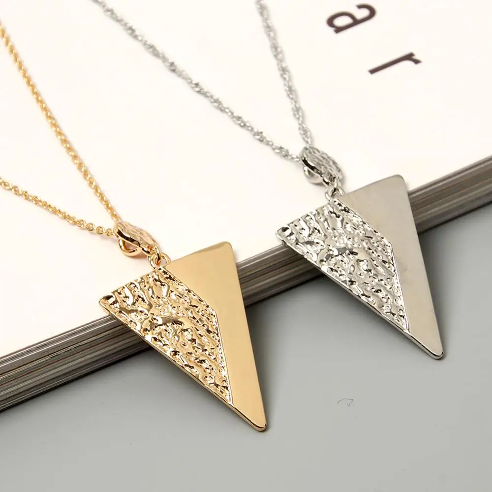 Золотые серебряные ювелирные изделия женские панк треугольные простые