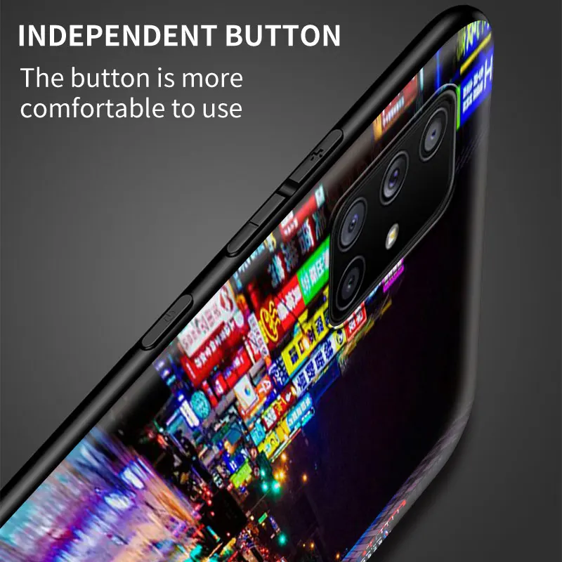 

New Japan Shinjuku Geisha Tags Case For Samsung Galaxy A51 A50 A71 A21s A70 A41 A31 A40 A20e A12 A10 A72 A52 5G Soft Phone Cover