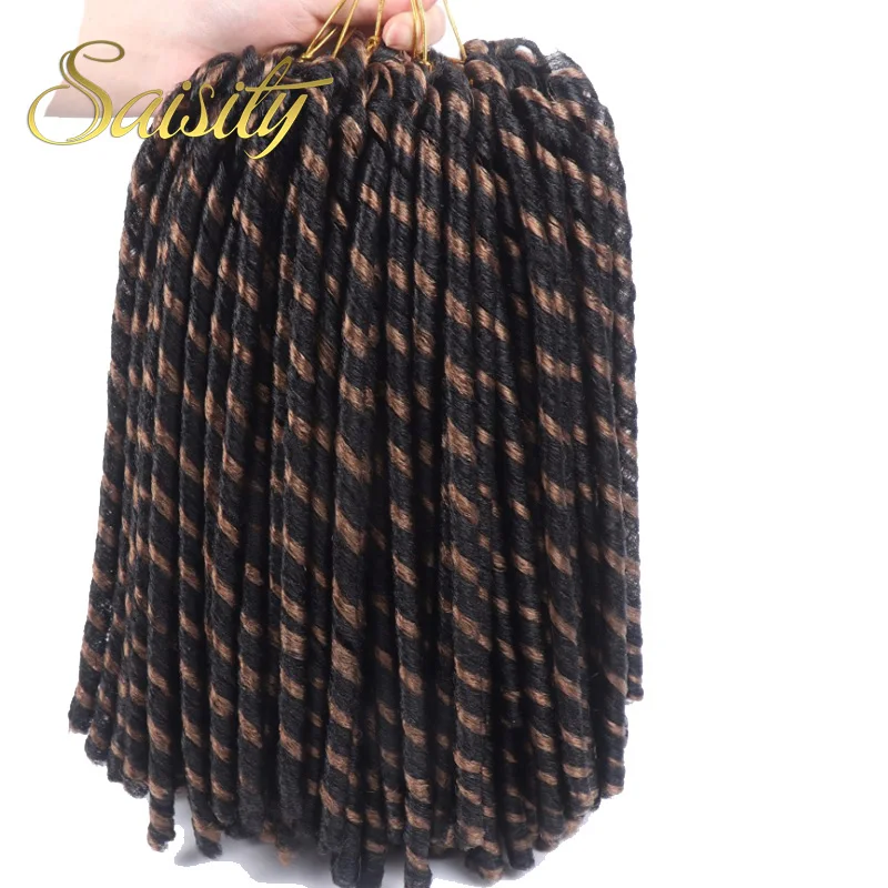 Saisity мягкие искусственные локоны в стиле crochet волос Плетение Волос ямайский