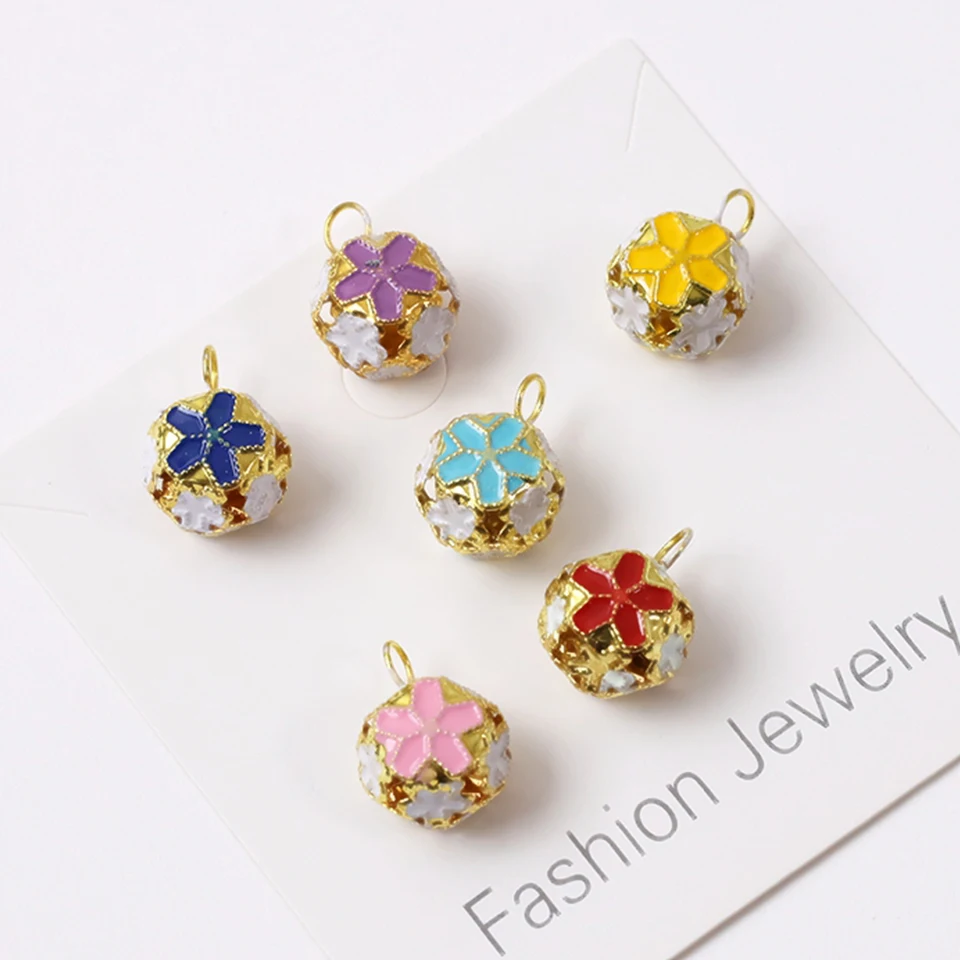 

Подвески в виде цветов, колокольчиков, для изготовления ювелирных изделий, для самостоятельного изготовления браслетов, сережек, цепочек, брелоков, декоративные колокольчики, 4 шт.