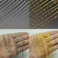 12pcs water wave chains with lobster clasps 42cm gold white k choker chain accessories for jewelry findings making