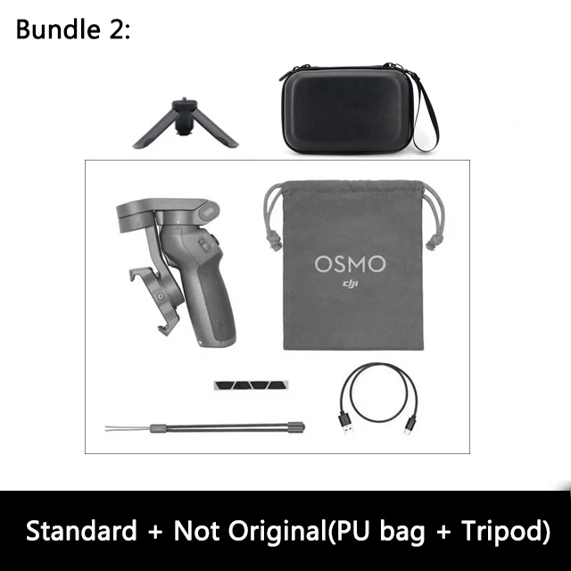 Bundle 2 Складной 3-осевой стабилизатор DJI Osmo Mobile 3 ручной подвес для смартфона Gopro экшн-камера для телефона 8 для телефона 11 - Цвет: Bundle 2