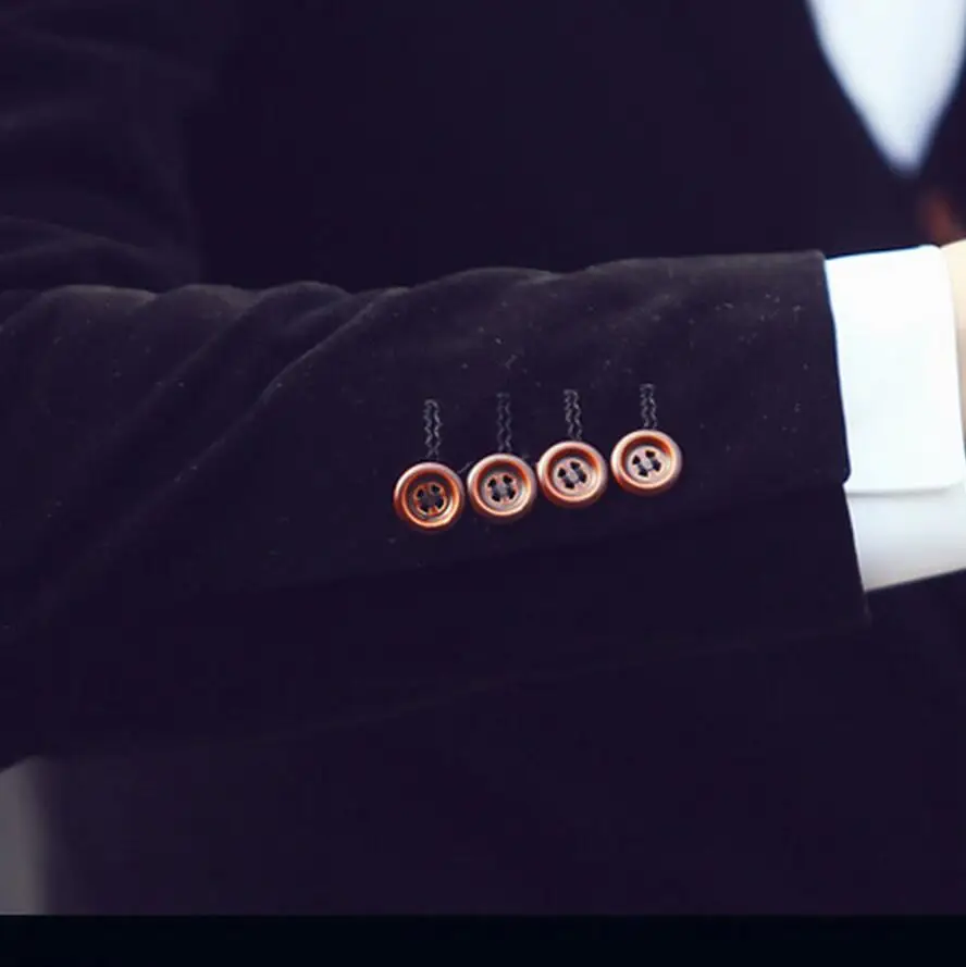 

Shopping Singer Free Three Suits Hairdresser Fashion Cultivate One's Morality Men's Business Casual Wedding Suit / M-2xl