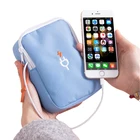 Сумка-Органайзер для путешествий с USB-зарядным устройством, внешним аккумулятором для телефонов, чехол для электронных аксессуаров