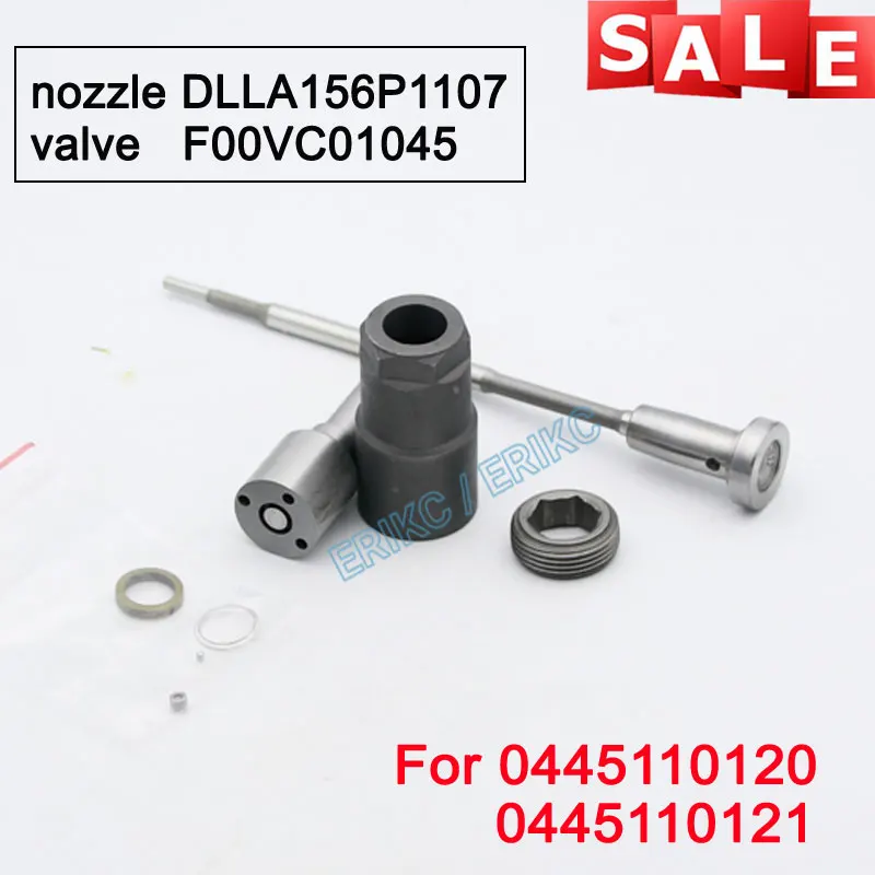 

ERIKC 0445110120 0445110121 Fuel Injector Overhaul Repair Kits Nozzle DLLA156P1107 Valve F00VC01045, Injection Spare Parts