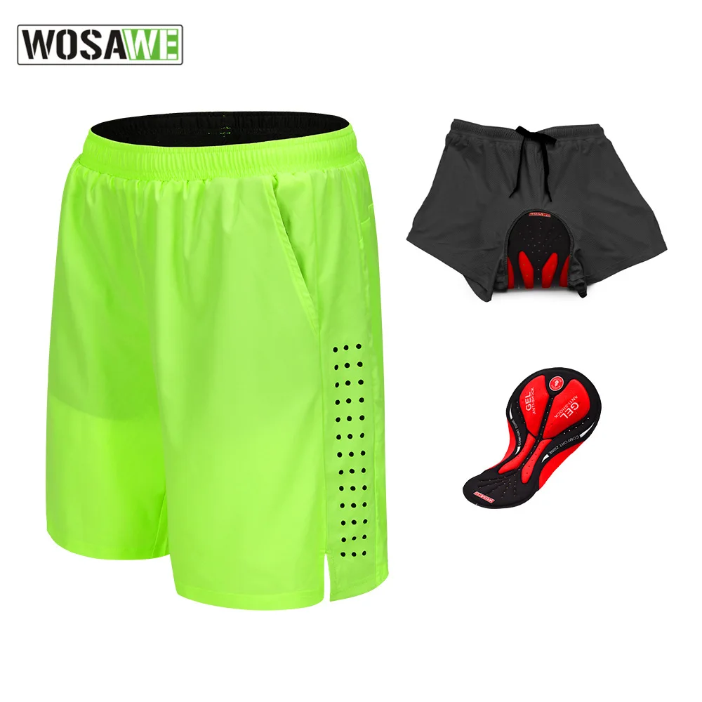 Велосипедные шорты Wosawe с гелевыми вставками противоударные дышащие из