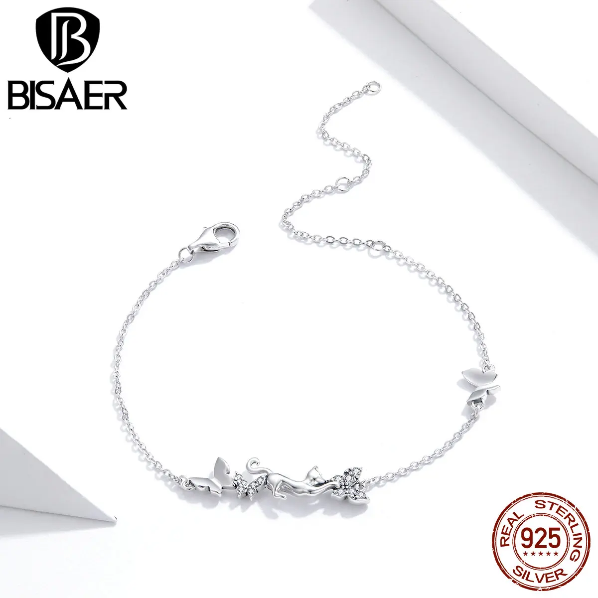 

Женские браслеты-цепочки из серебра с фианитами, HSB195