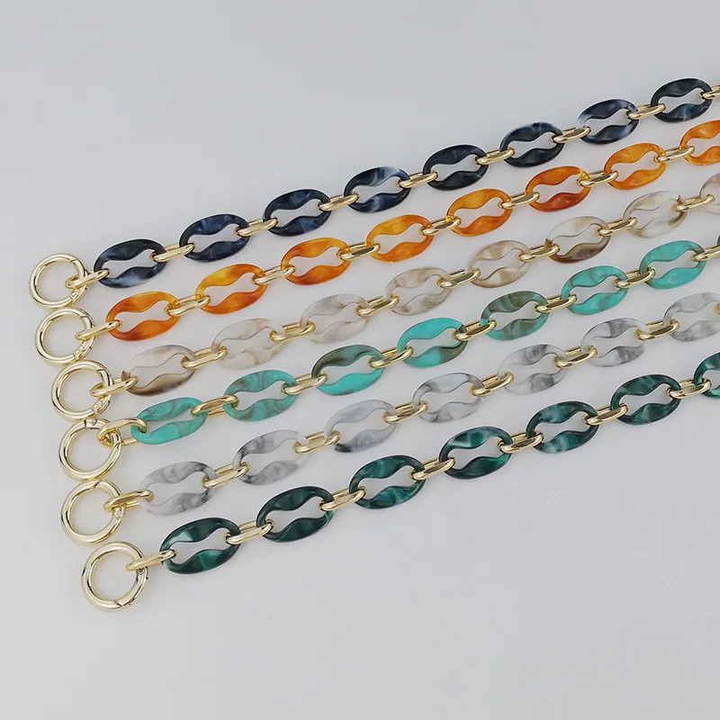 

Acrylic Resin Chain Bag Strap For Handbags Women Gold Purse Chains For Plastic Bags Accessories Strap Replacement Accessories
