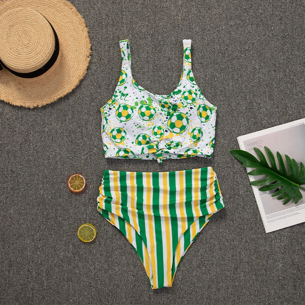 Женский купальник бикини SAGACE комплект из двух предметов с принтом в виде