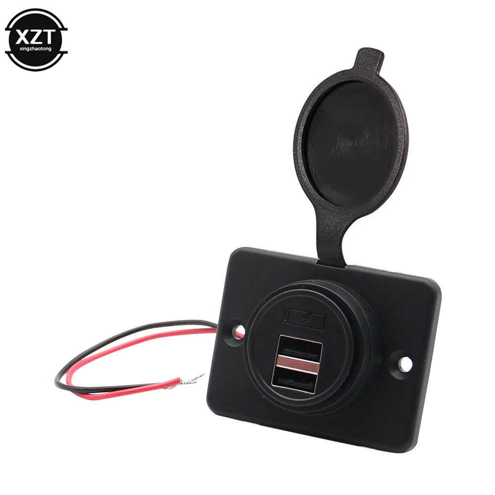 2 port usb car phone charger adapter dual usb charging power outlet 4 2a for 12v 24v auto motorcycle adapters socket charger free global shipping