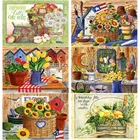 Алмазная картина 5D сделай сам, картина с цветочной корзиной, искусственная вышивка крестиком, квадратная, круглая, для домашнего декора, ручной подарок