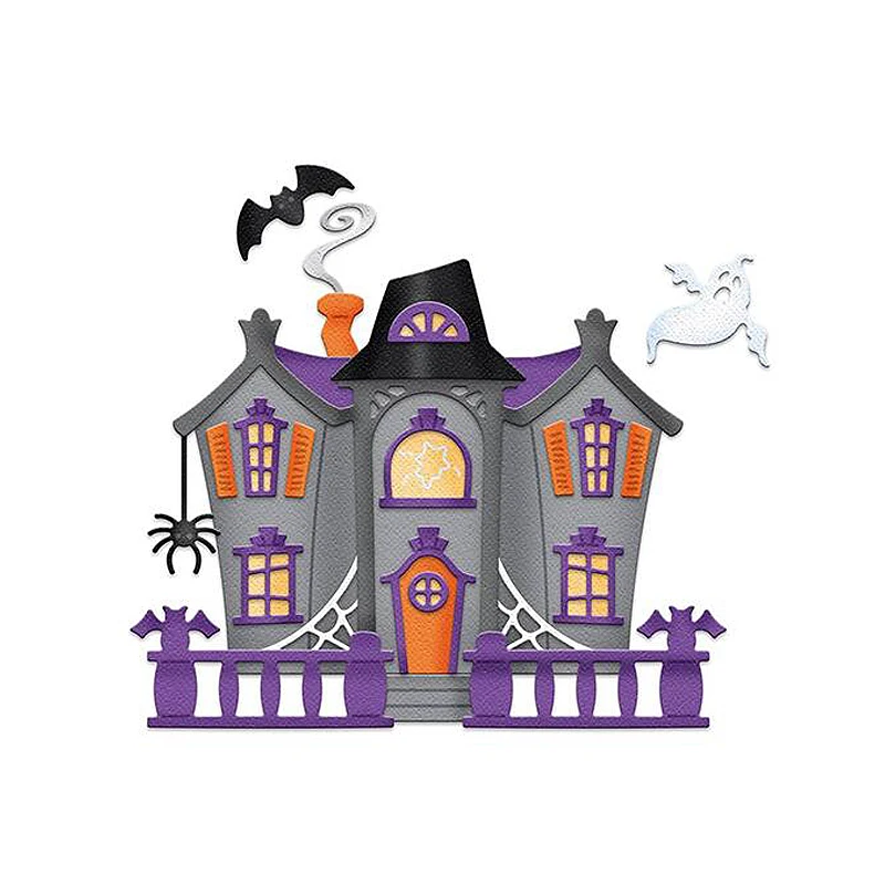 

Последняя модель 2020 года (замок на Хэллоуин) «сделай сам» для скрапбукинга, изготовления фотокарт, фотографий, металлическая Форма для резк...