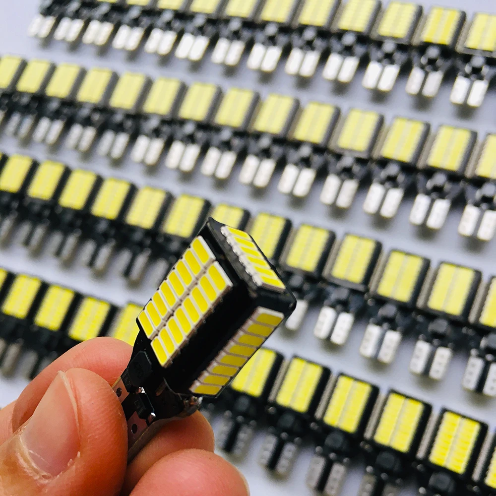 50 шт. светодиодсветодиодный лампы T15 906 W16W 12 В 4014 54-SMD 7 Вт 912 лм