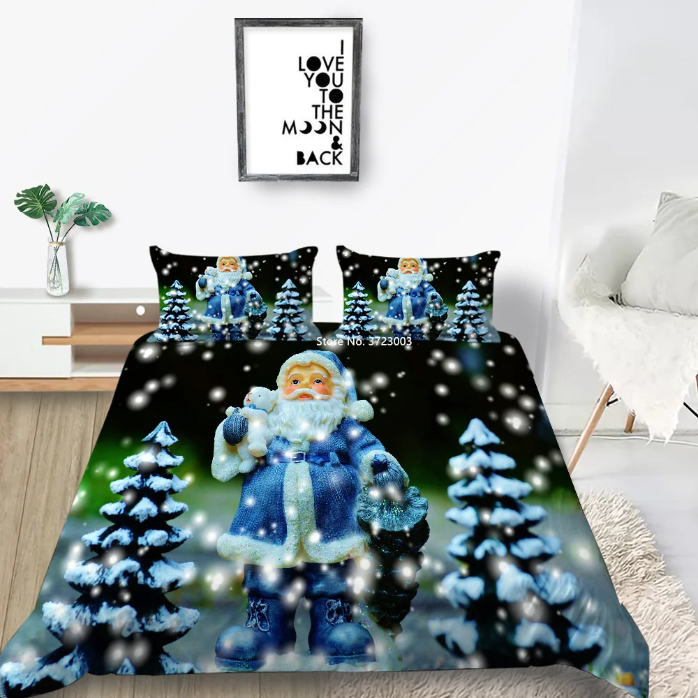 

Creative Santa 3D Digital Printing Bedroom Home Textile Duvet Pillowcase Cartoon Multi-size Bedding Set 2/3 PCS