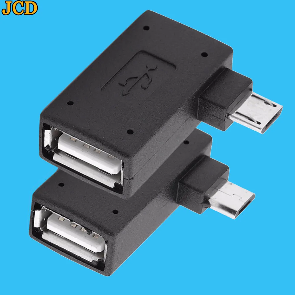 JCD микро адаптер USB 2 0 мама-папа OTG источник питания 2018 порт 90 градусов левый правый