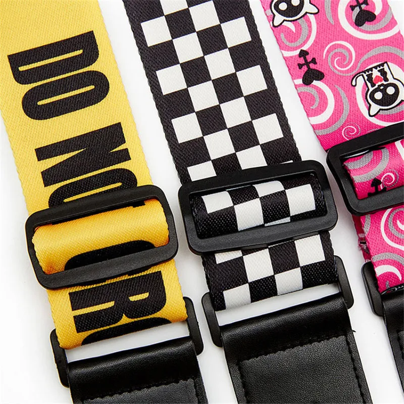 einstellbare gitarre strap gelb elektrische bass strap pu leder ende strap gürtel musical instruments gitarre zubehör free global shipping
